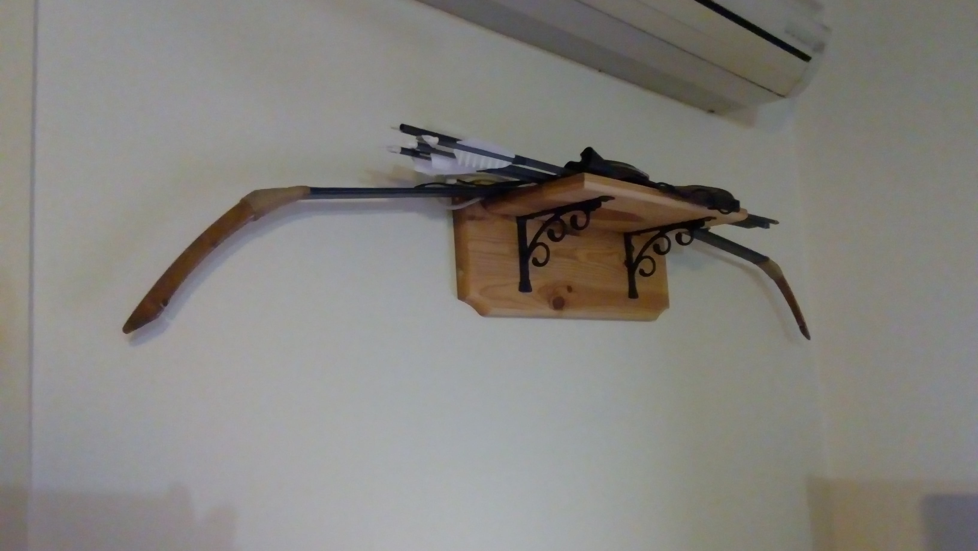 wooden bow rack